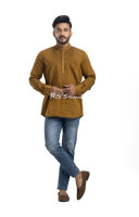 Solid Linen Cotton Short Kurta For Men (NS93) Solid Linen Cotton Short Kurta For Men (NS93)